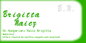 brigitta maicz business card